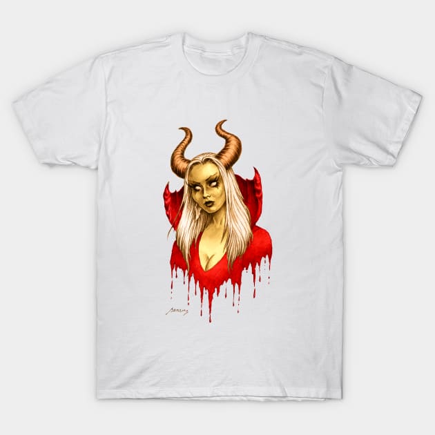 Whitehaired Devil T-Shirt by Paul_Abrams